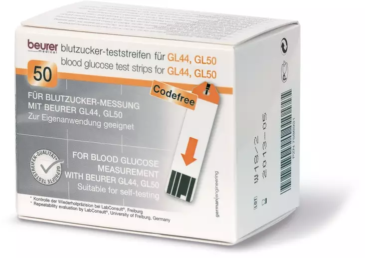 Beurer GL44 & GL50 Testiliuskat - Diabetestesti - 44106-1 - 1