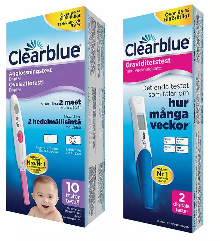 Clearblue ovulaatio- ja raskaustesti - Raskaus- ja ovulaatiotestipaketti - 00301 - 1